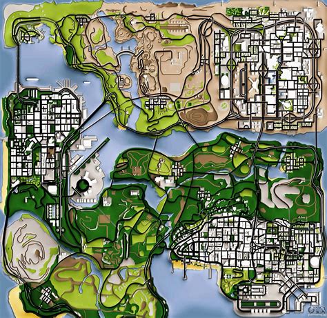 gta san andreas map